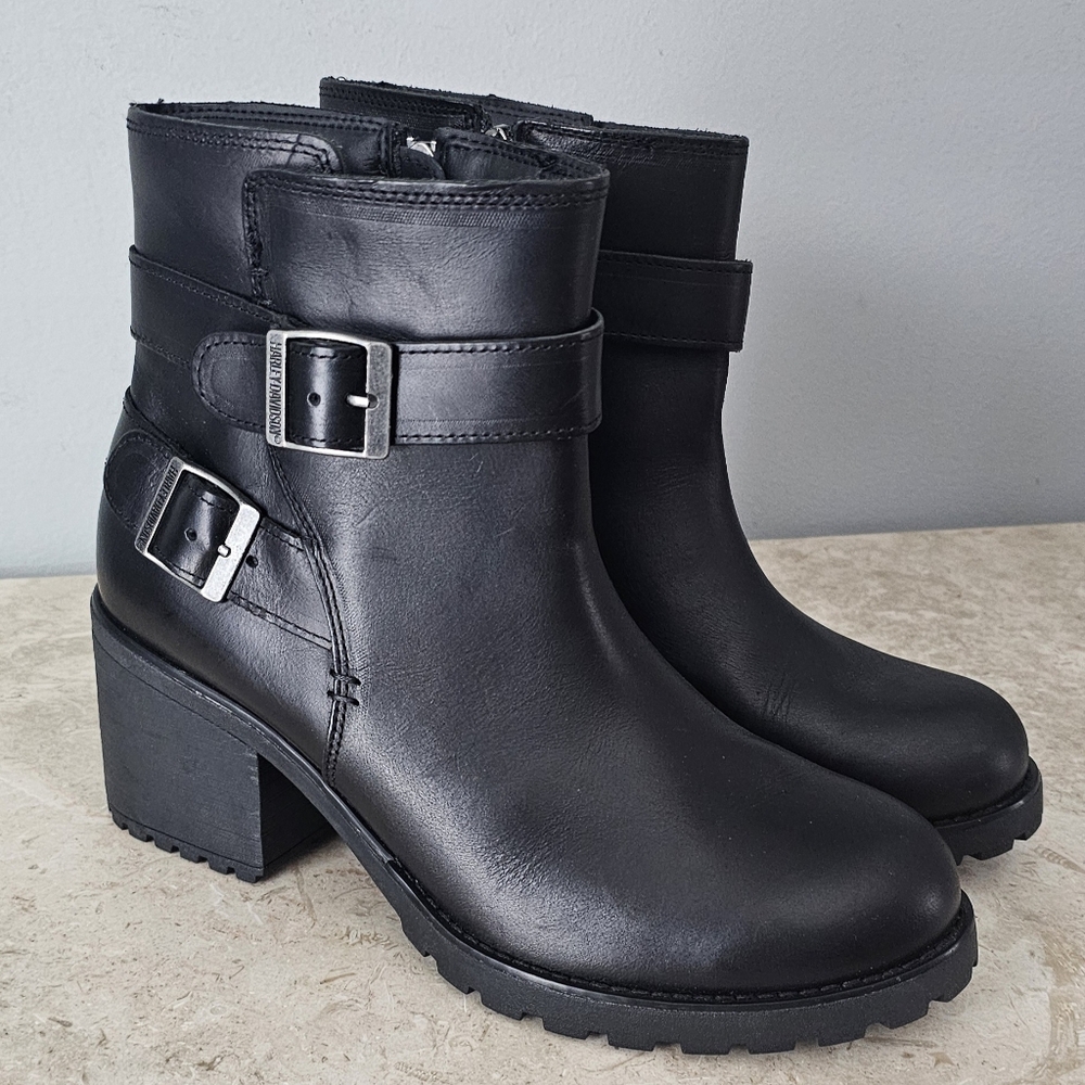 Harley-Davidson Boots Womens 9.5 Black Lalanne Harness D84711 Leather Motorcycle